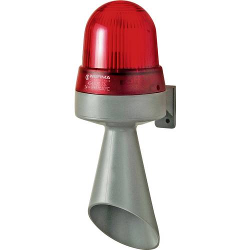 Werma Signaltechnik Kombi-Signalgeber LED Werma Rot Dauerlicht 24 V/DC 98 dB