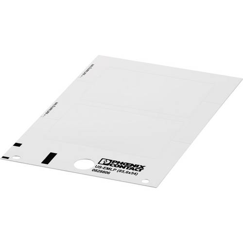 Phoenix Contact 0828806 US-EMLP (85,6X54) Gerätemarkierung Montage-Art: aufkleben Weiß Anzahl Markierer: 20 10 Bogen