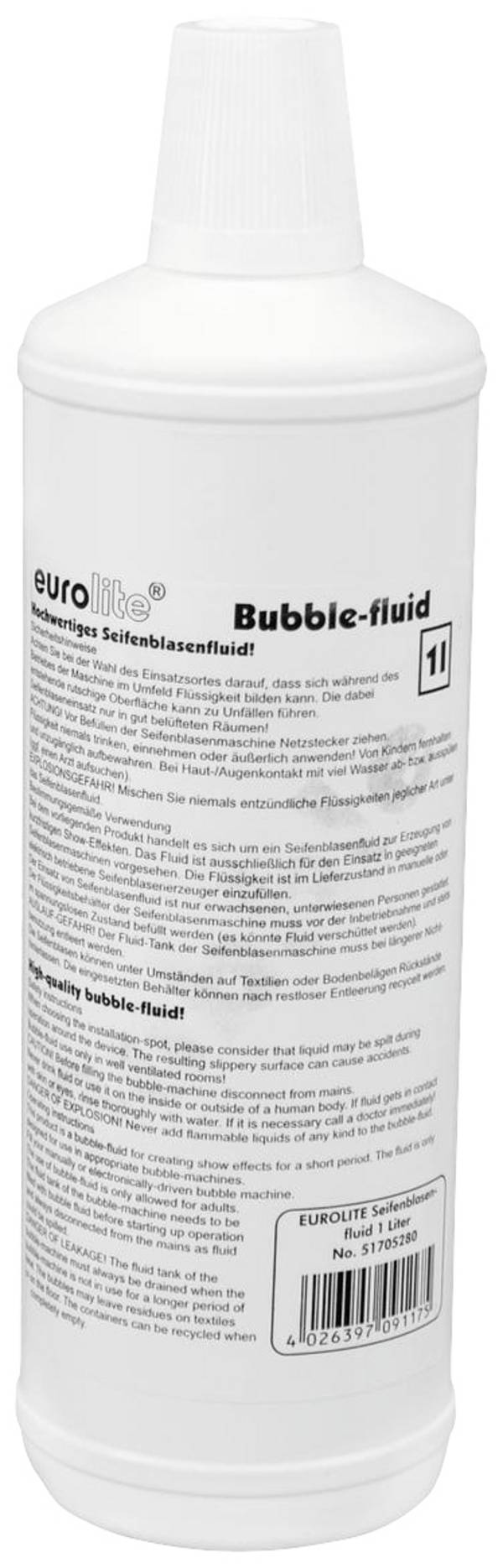 Eurolite farblos Seifenblasenfluid  1 l