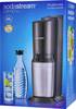 Sodastream Wassersprudler Crystal 2.0 Schwarz, Silber Grundgerät, inkl. 1 Glaskaraffe, und 1 CO2-Zylinder
