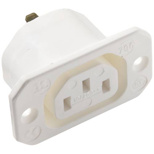 Martin Kaiser 796/ws-WH Kaltgeräte-Steckverbinder 796 Buchse, Einbau vertikal Gesamtpolzahl: 2 + PE 10 A Weiß 1 St.