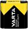 Batterie mit der Aufschrift 'VARTA Super Heavy Duty', gelb-schwarzes Design.