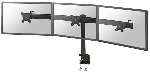 Neomounts FPMA-D700D3  Monitor-Tischhalterung 3 Display(s) 25,4 cm (10") - 68,6 cm (27") Schwarz Höhenverstellbar, Schwenkbar, Rotierbar