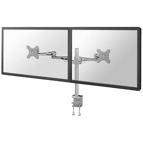 Thumbnail - Neomounts FPMA-D935D 2fach Monitor-Tischhalterung 25,4 cm (10) - 68,6 cm (27) Silber Höhenverstellbar, Neigbar, Schwenkb...