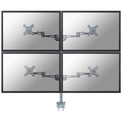 Neomounts FPMA-D935D4 4fach Monitor-Tischhalterung 25,4 cm (10") - 68,6 cm (27") Silber Neigbar, Schwenkbar, Rotierbar