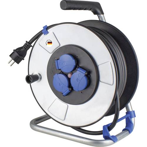 AS Schwabe 10313 Kabeltrommel 25.00 m Schwarz Schutzkontakt-Stecker