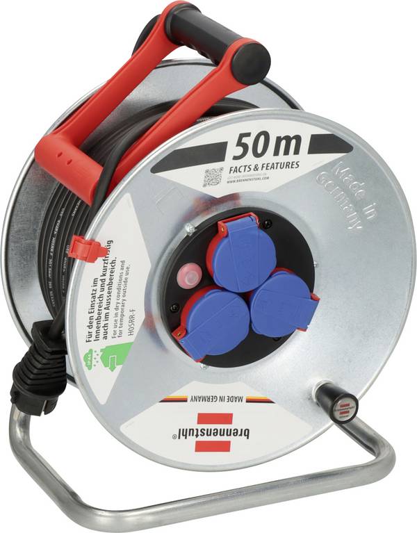 Brennenstuhl 1198530 Kabeltrommel 50.00 m Schwarz Schutzkontakt-Stecker