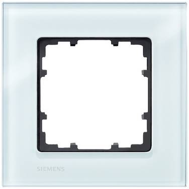 Siemens Schalterprogramm 1fach Rahmen  Delta Glas satiniert 5TG1201 1 St.