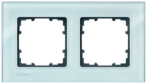 Siemens Schalterprogramm 2fach Rahmen  Delta Glas satiniert 5TG1202 1 St.
