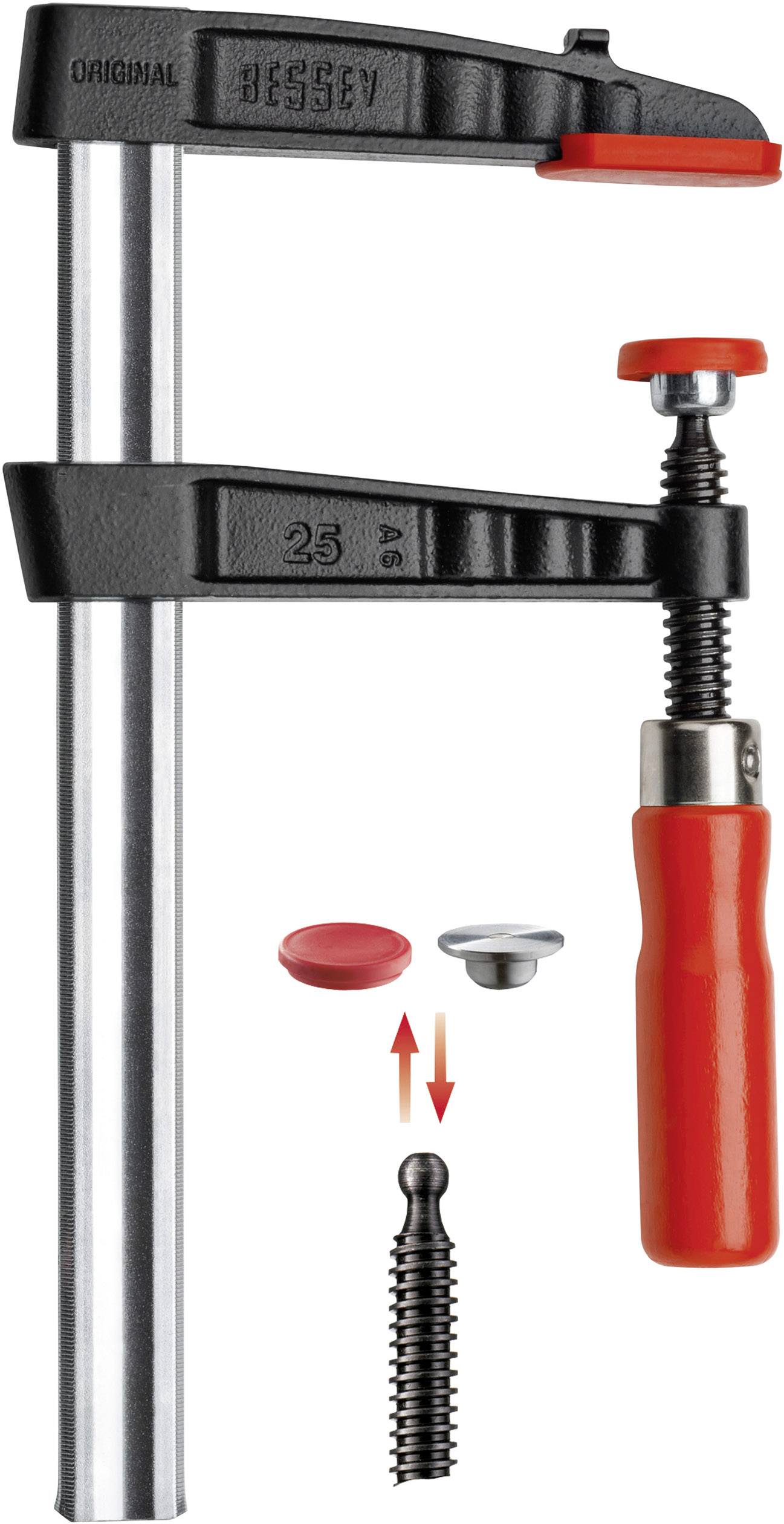 BESSEY Temperguss-Schraubzwinge TG 150/50 Bessey TG15B5 Spannbereich:150 mm Ausladungs-Maße:50 mm