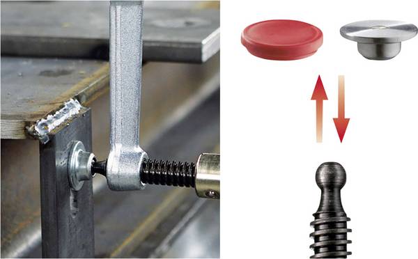 Druckplatte Stahl mit Kappe a 4Stück für Schraubzwingen OMEGA 300-400mm BESSEY - Artikel: 4008158031231