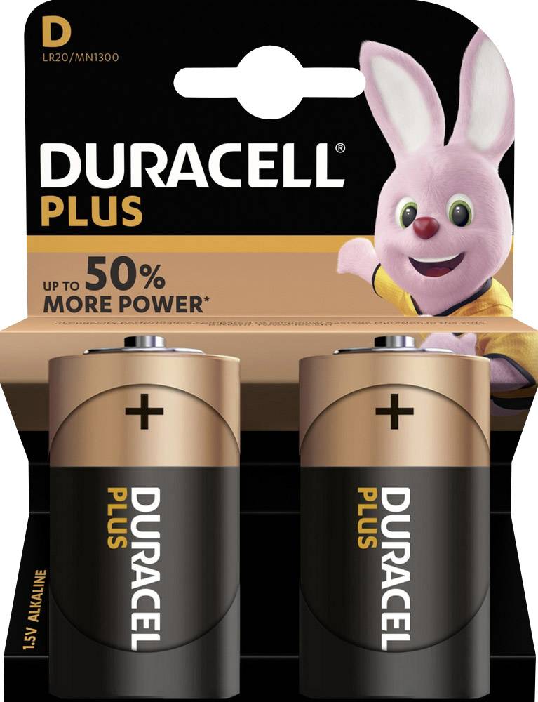 Duracell Plus LR20 Mono (D)-Batterie Alkali-Mangan 1.5 V 2 St.-1