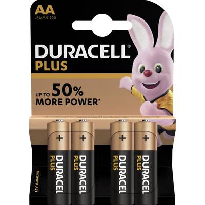 Duracell Plus Power LR06 Mignon (AA)-Batterie Alkali-Mangan  1.5 V 4 St.