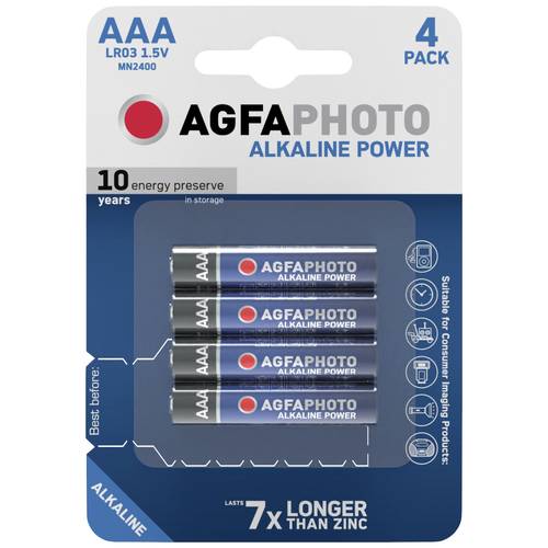AgfaPhoto Power LR03 Micro (AAA)-Batterie Alkali-Mangan 1.5 V 4 St.
