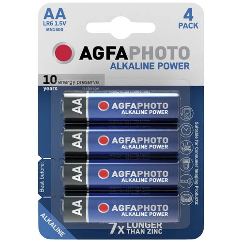 Thumbnail - AgfaPhoto Power LR6 Mignon (AA)-Batterie Alkali-Mangan 1.5 V 4 St.
