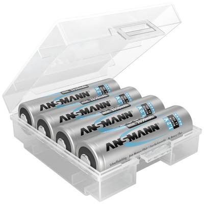 Ansmann Box 4 Batteriebox 4x Micro (AAA), Mignon (AA) (L x B x H) 67 x 55 x 22 mm