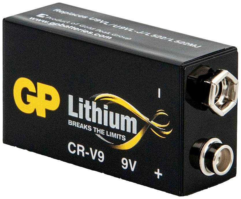 GP BATTERIES 9 V Block-Batterie Lithium GP Batteries 6LR61 800 mAh 9 V 1 St.