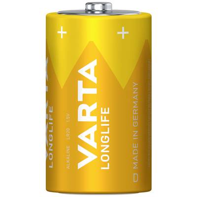 Varta LONGLIFE D Bli 2 Mono (D)-Batterie Alkali-Mangan 15800 mAh 1.5 V 2 St.