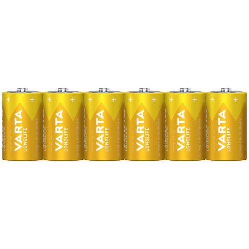 Thumbnail - Varta LONGLIFE D Folie 6 Mono (D)-Batterie Alkali-Mangan 15800 mAh 1.5 V 6 St.