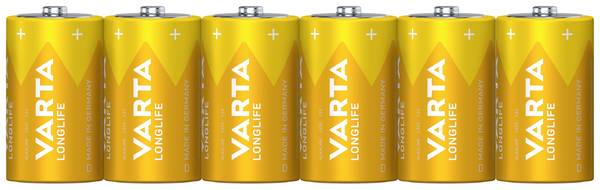 Varta LONGLIFE D Folie 6 Mono (D)-Batterie Alkali-Mangan 15800 mAh 1.5 V 6 St.