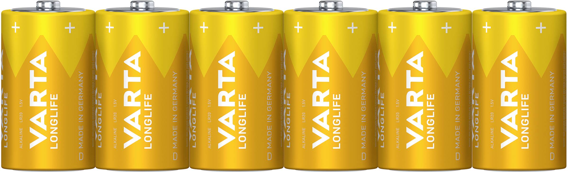 VARTA Mono (D)-Batterie Alkali-Mangan Varta Longlife LR20 1.5 V 6 St.