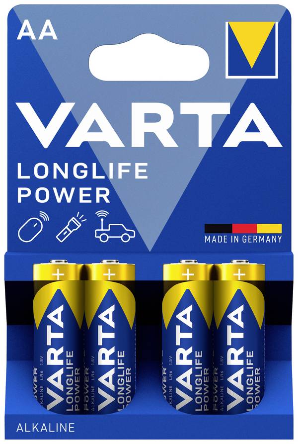 Varta LONGLIFE Power AA Bli 4 Mignon (AA)-Batterie Alkali-Mangan 2.96 Ah 1.5 V 4 St.