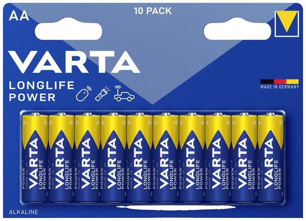 Varta LONGLIFE Power AA Bli 10 Mignon (AA)-Batterie Alkali-Mangan 2.96 Ah 1.5 V 10 St.