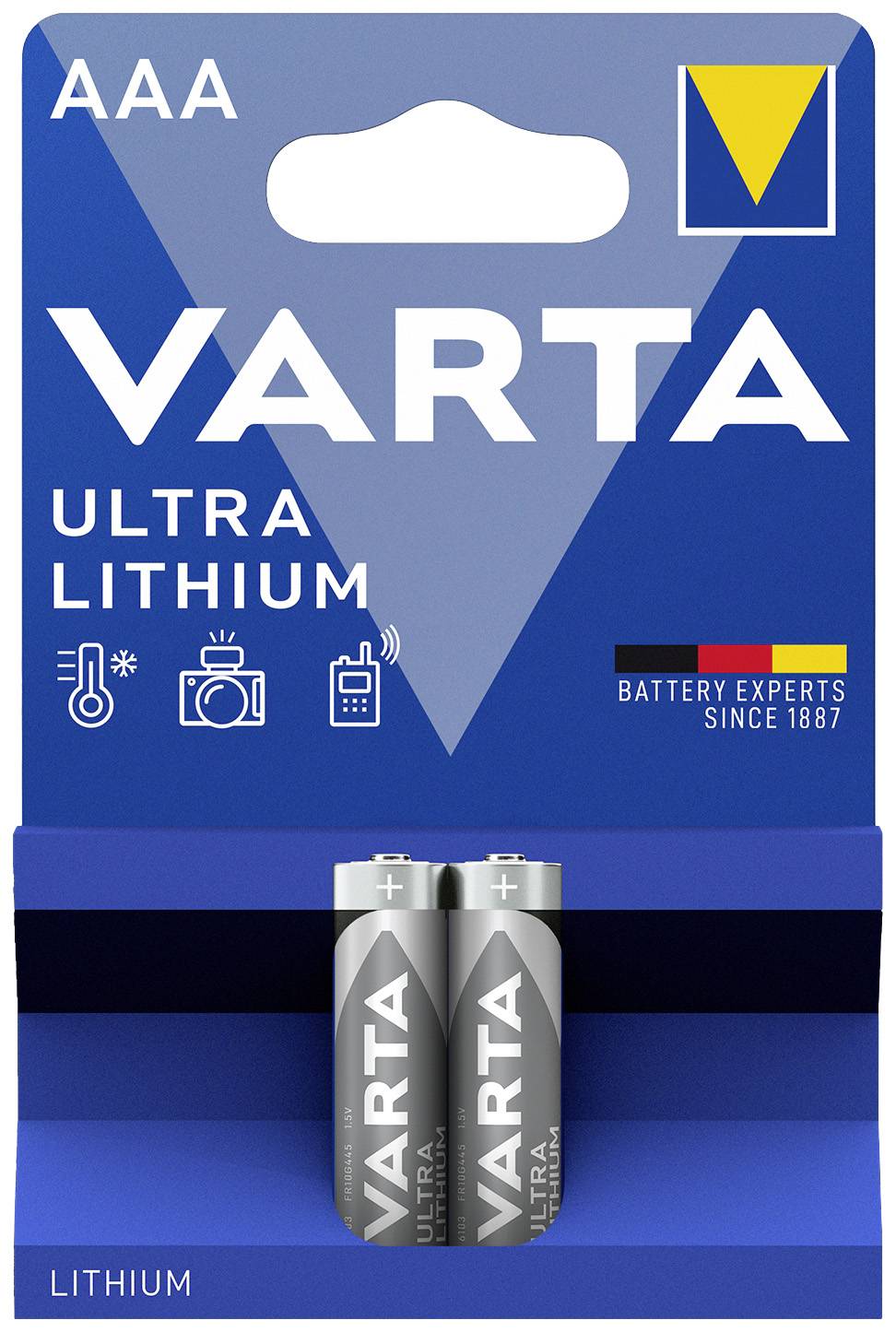 VARTA LITHIUM Batterie AAA Micro 2er Blister 6103