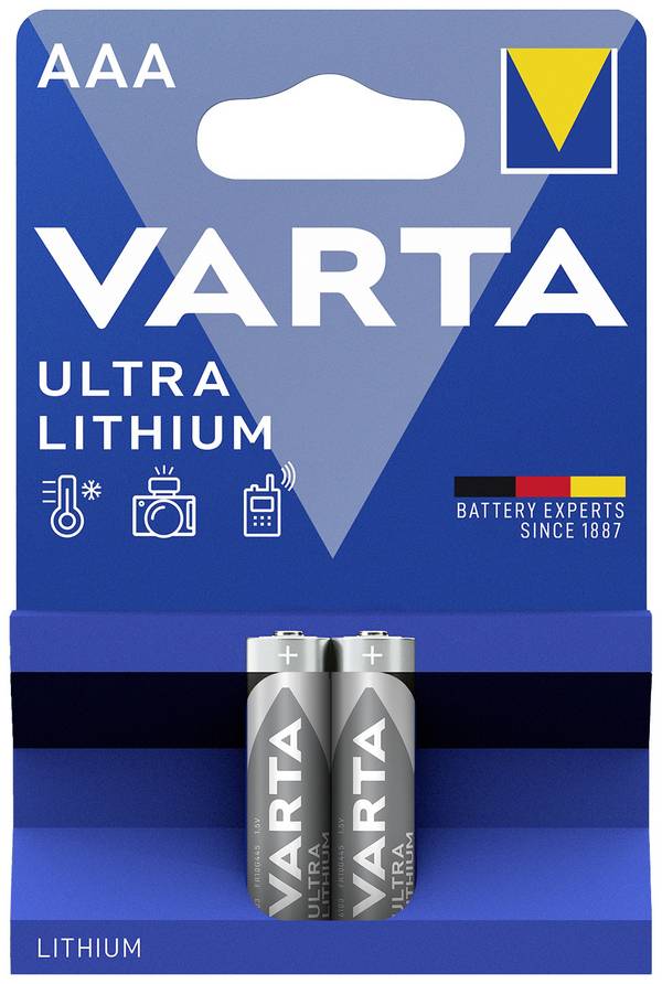 Varta LITHIUM AAA Bli 2 Micro (AAA)-Batterie Lithium 1100 mAh 1.5 V 2 St.