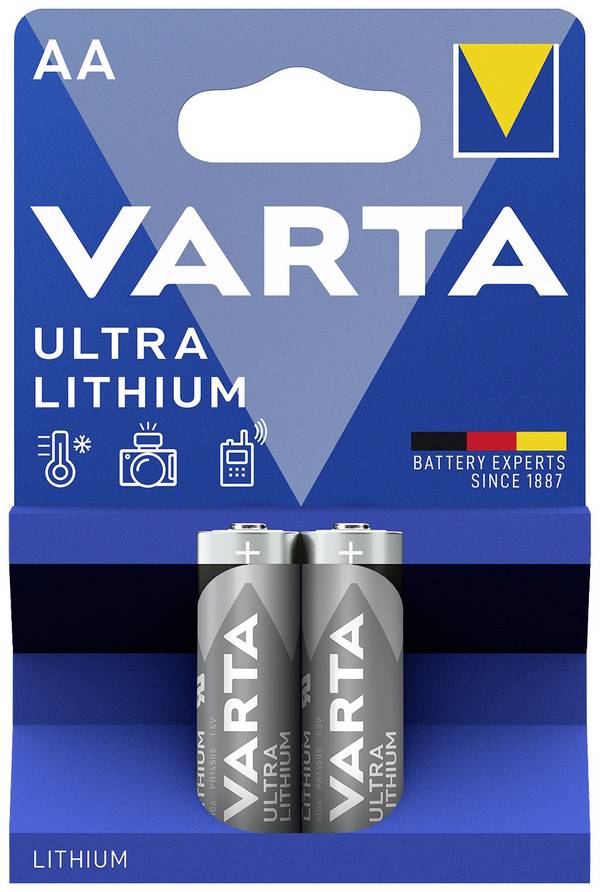 Varta LITHIUM AA Bli 2 Mignon (AA)-Batterie Lithium 2900 mAh 1.5 V 2 St.