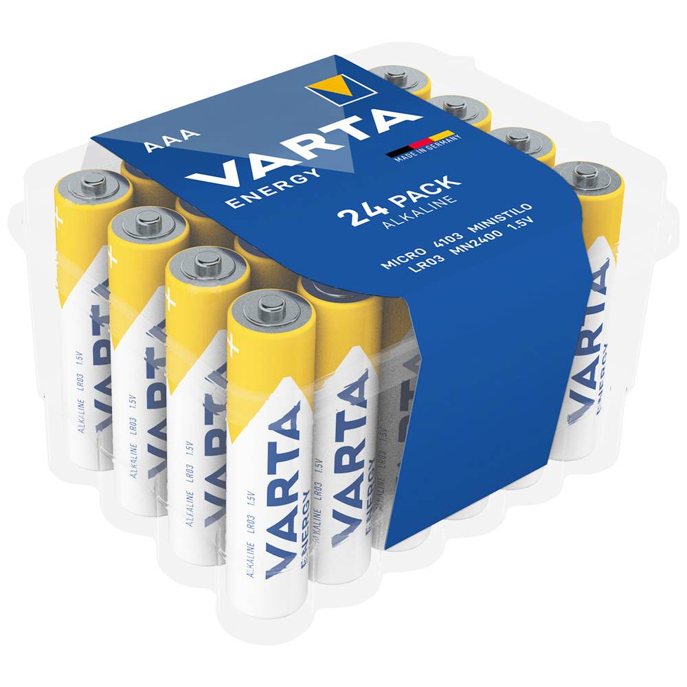 Varta Energy LR03 AAA batterij (potlood) Alkali-mangaan 1.5 V 24 stuks