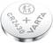 Runde, silberne Knopfzellenbatterie mit der Aufschrift 'CR2430' und 'VARTA', Symbol für Entsorgungsrichtlinie oben.