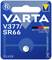 'VARTA V377/SR66' Knopfzellenbatterie-Verpackung, silberne Farbe, Kinder-Sicherheitsmerkmal, für Uhren oder Kleingeräte geeignet.