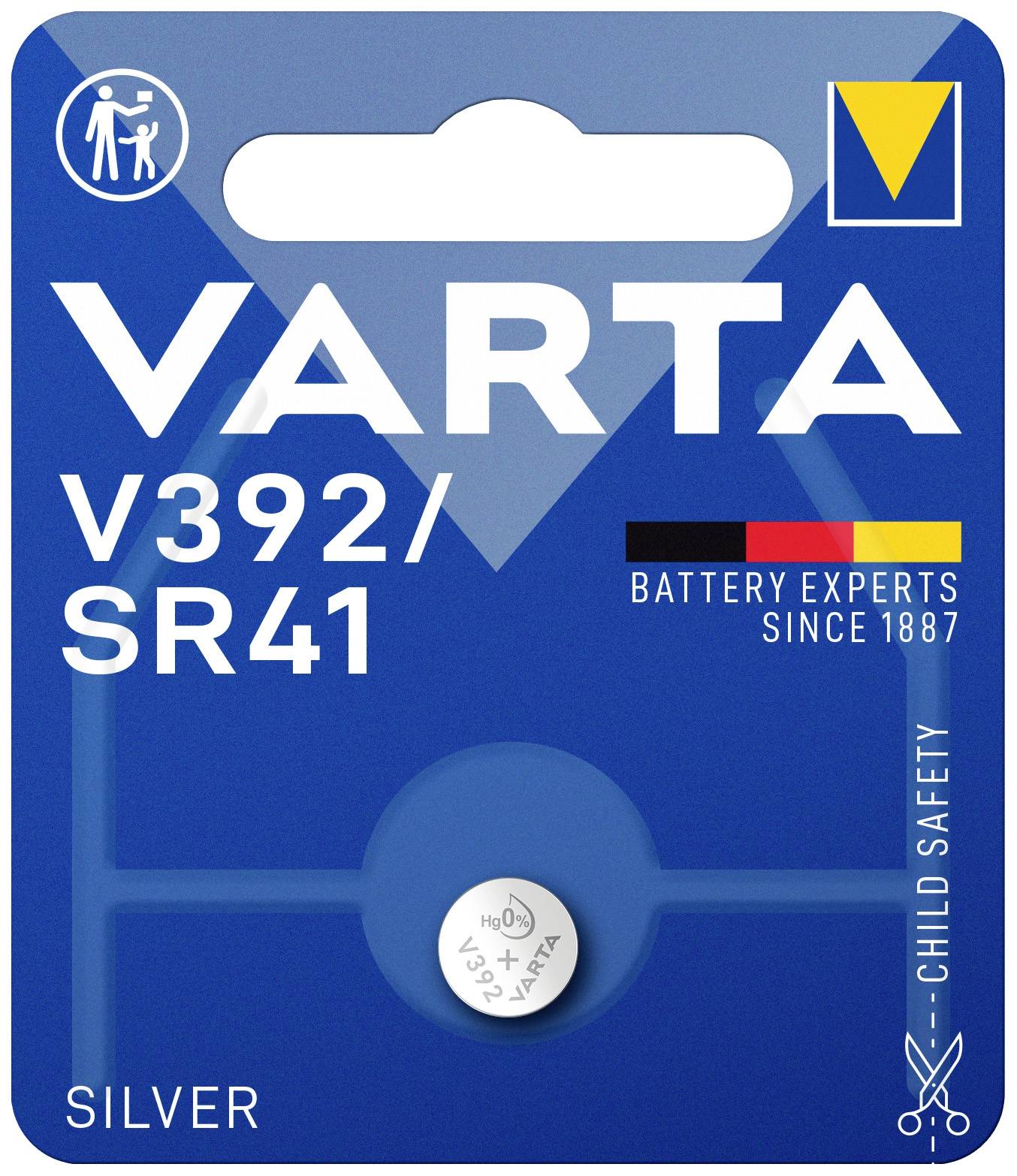 Varta Knopfzelle 392 1.55 V 1 St. 40 mAh Silberoxid Electronics SR41-1