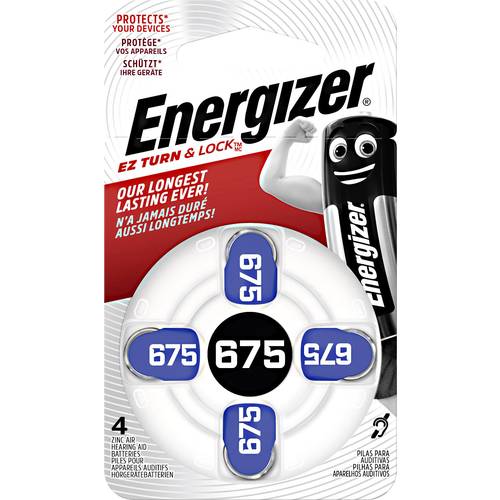 Energizer Knopfzelle ZA 675 1.4 V 4 St. 635 mAh Zink-Luft Hearing Aid PR44