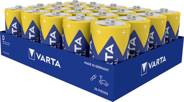 Varta 04020211111 Mono (D)-Batterie Alkali-Mangan 16500 mAh 1.5 V 20 St.