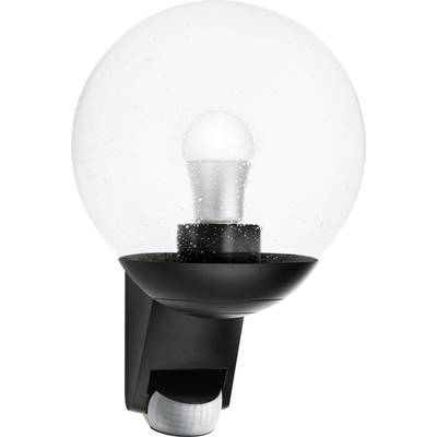 Steinel L 585 S 005535 Außenwandleuchte mit Bewegungsmelder  Energiesparlampe, LED E27 60 W Schwarz