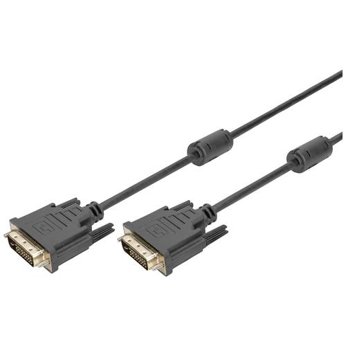 Thumbnail - Digitus DVI Anschlusskabel DVI-D 24+1pol. Stecker, DVI-D 24+1pol. Stecker 10.00 m Schwarz AK-320101-100-S schraubbar, mi...