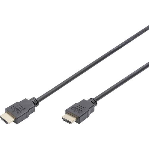 Digitus HDMI Anschlusskabel HDMI-A Stecker, HDMI-A Stecker 5.00 m Schwarz AK-330114-050-S vergoldete Steckkontakte HDMI-...