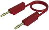 Hirschmann Test & Measurement MLN 100/2,5 RT Messleitung Lamellenstecker 4 mm Lamellenstecker 4 mm 1.00 m Rot 1 St.
