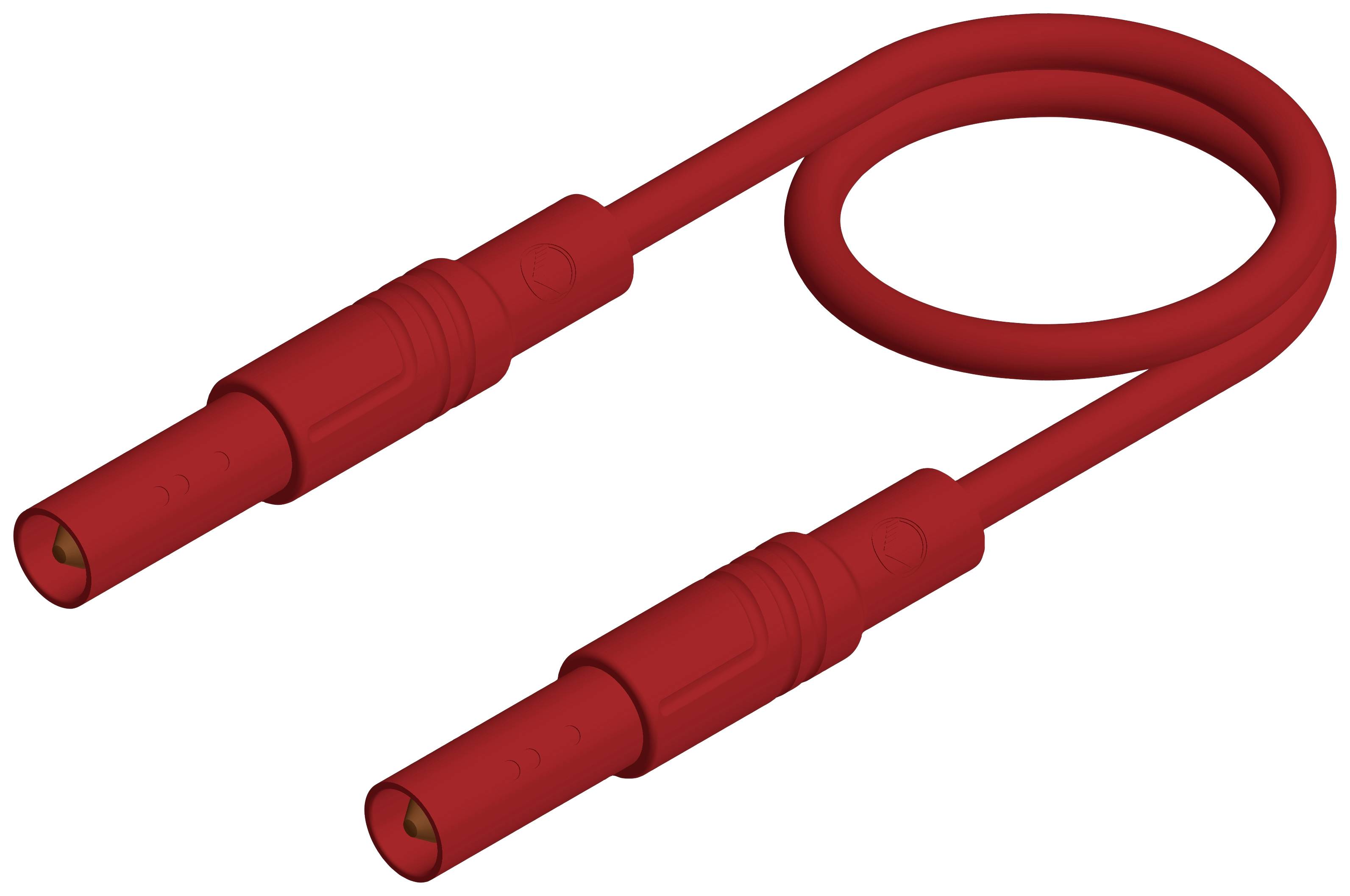 SKS Sicherheits-Messleitung [ Lamellenstecker 4 mm - Lamellenstecker 4 mm] 0.50 m Rot SKS Hirschmann