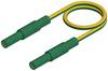Hirschmann Test & Measurement MLS GG 100/2,5 ge/gn Sicherheits-Messleitung Lamellenstecker 4 mm Lamellenstecker 4 mm 1.00 m Gelb 1 St.