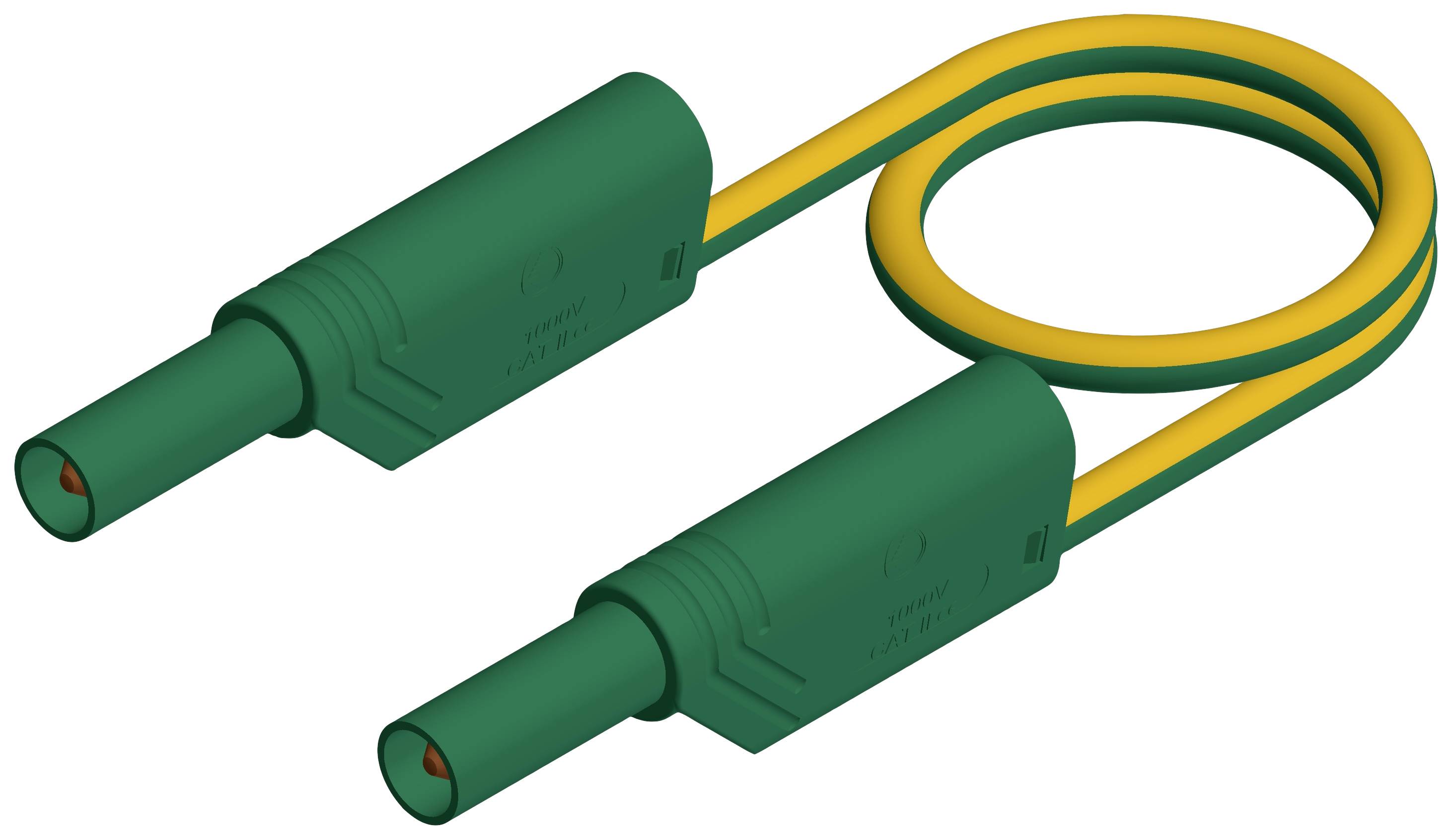 SKS Sicherheits-Messleitung [ Lamellenstecker 4 mm - Lamellenstecker 4 mm] 0.50 m Gelb SKS Hirschman