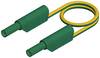 Hirschmann Test & Measurement MLS WS 100/2,5 ge/gn Sicherheits-Messleitung Lamellenstecker 4 mm Lamellenstecker 4 mm 1.00 m Gelb 1 St.