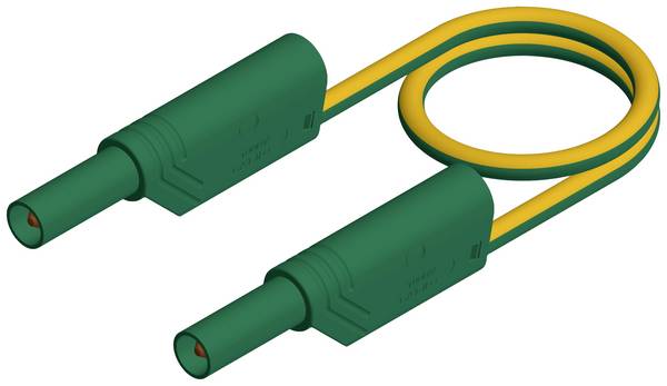 Hirschmann Test & Measurement MLS WS 200/2,5 ge/gn Sicherheits-Messleitung Lamellenstecker 4 mm Lamellenstecker 4 mm 2.00 m Gelb 1 St.
