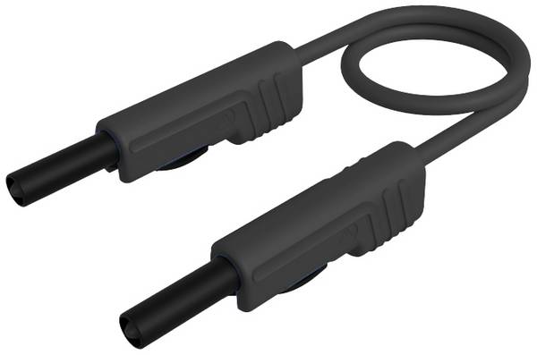Hirschmann Test & Measurement MLB 100/1 V sw Messleitung Lamellenstecker 4 mm Lamellenstecker 4 mm 1.00 m Schwarz 1 St.