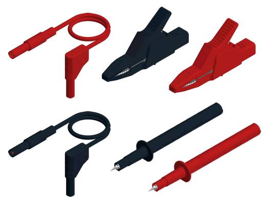 Fluke TL75-1 Prüfleitungs-Set – 1 Paar Messleitungen Mit Harten Spitzen, Cat IV 600 V, 1,2 M PVC-isoliert