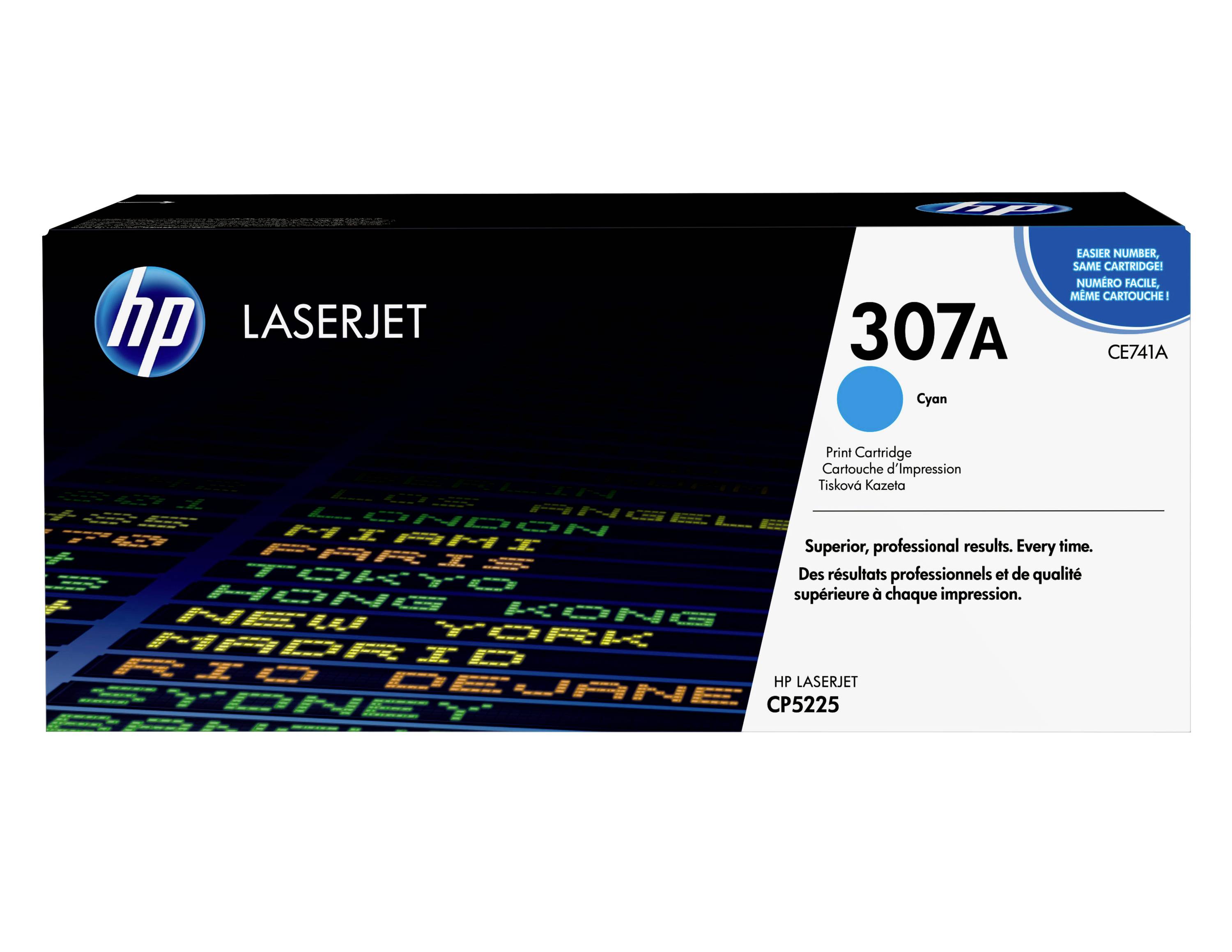 HP LaserJet 307A Cyan-Druckkassette, Modell CE741A, für HP LaserJet CP5225 Drucker.