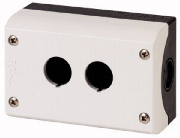 Eaton M22-I2 216537 Aufbaugehäuse 2 Einbaustellen, für Bodenbefestigung (Ø x H) 22 mm x 80 mm NOT-HALT Anthrazit 1 St. Piece