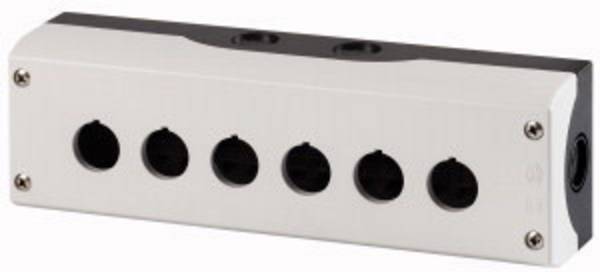 Eaton M22-I6 216540 Aufbaugehäuse 6 Einbaustellen, für Bodenbefestigung (Ø x H) 22 mm x 80 mm  Anthrazit 1 St. Piece
